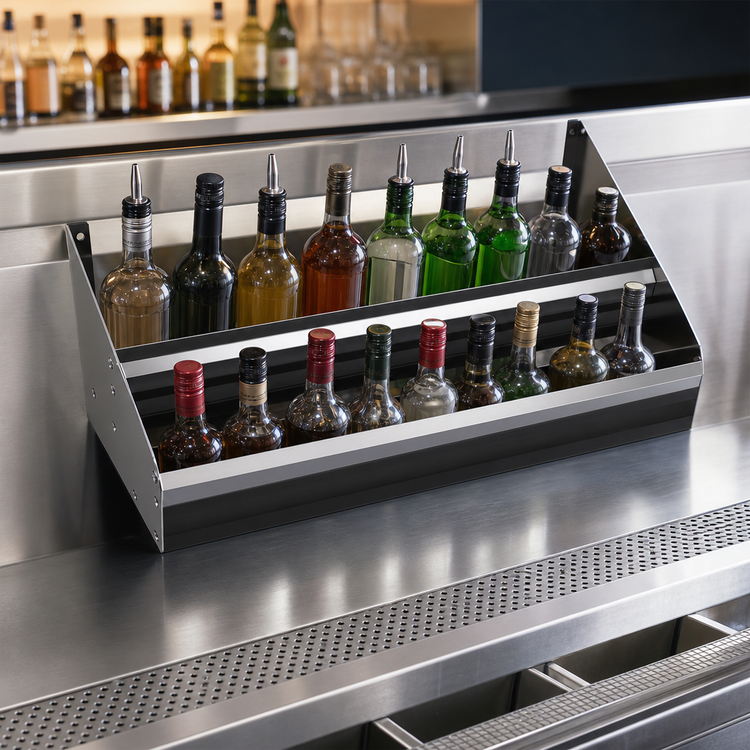 Product image #3 for Krowne Royal Series Double Built-In Speed Rail, 48-Inch Stainless Steel
