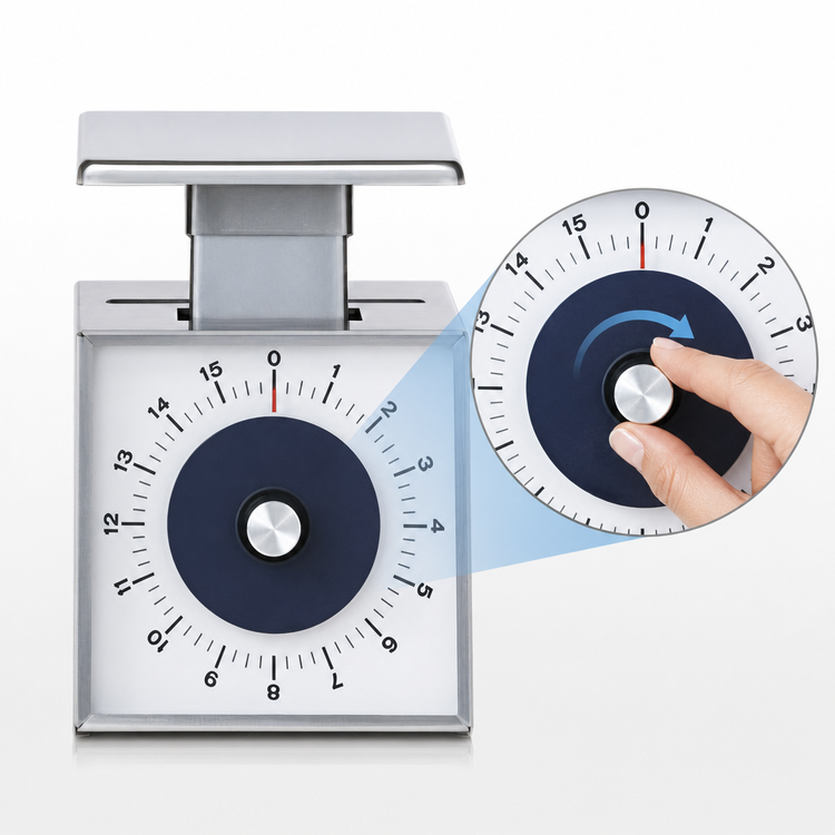 Product image #3 for Edlund SSR-16 Compact Stainless Steel Rotating Dial Portion Scale, 16 oz Capacity