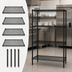 Thumbnail image #3 for Quantum Black Epoxy Antimicrobial Wire Shelving Starter Kit with 4 Shelves and 4 Posts, 48 x 24 x 74 Inches