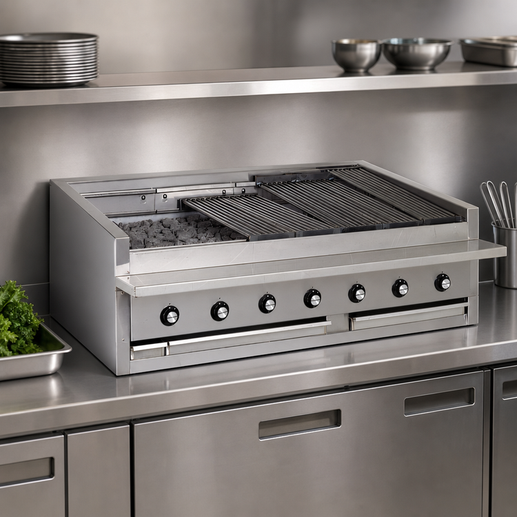 Product image #3 for Bakers Pride Dante Series 60-Inch Low-Profile Countertop Radiant Gas Charbroiler
