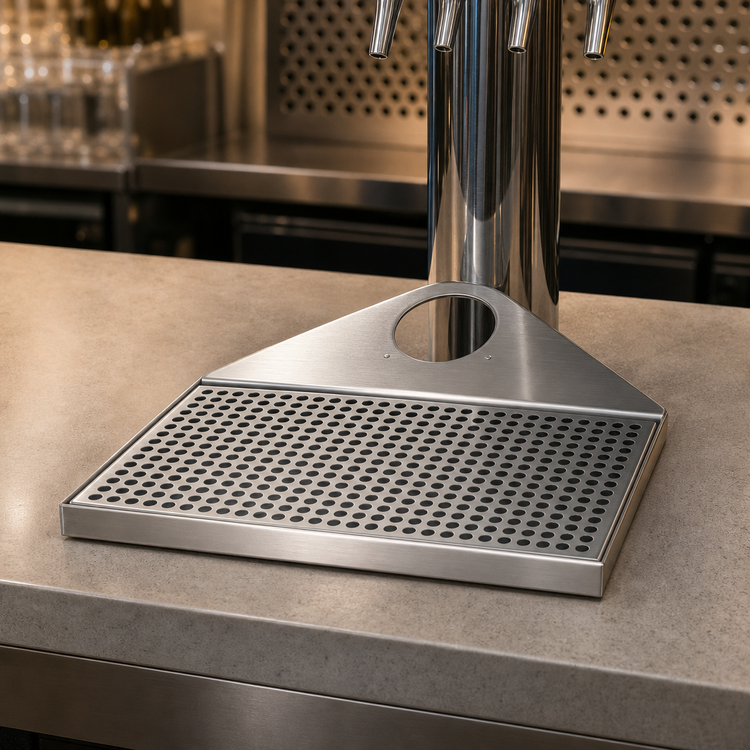 Product image #3 for Micro Matic Surface-Mount Drip Tray Trough with Tower Plate, Stainless Steel, 16-5/8" x 14-1/4"
