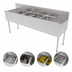 Thumbnail image #4 for Top Shelf TS Series 72-Inch Four-Compartment Stainless Steel Underbar Multi-Tank Sink Unit with Left and Right Drainboards