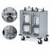 Thumbnail image #3 for Dinex DXPIDPH4E0912 Four Silo Heated Mobile Plate Dispenser for 9.125 Inch Plates