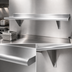 Thumbnail image #3 for Advance Tabco 132-Inch x 15-Inch Wall-Mounted Stainless Steel Shelf, 16-Gauge 304 Satin Finish