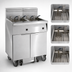 Thumbnail image #3 for Imperial 3-Tank Electric Floor Fryer with Built-In Space Saver Filter System, 50 lb. Tanks