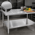 Thumbnail image #3 for John Boos Stallion 48 Inch x 36 Inch Stainless Steel Top Work Table with Adjustable Undershelf