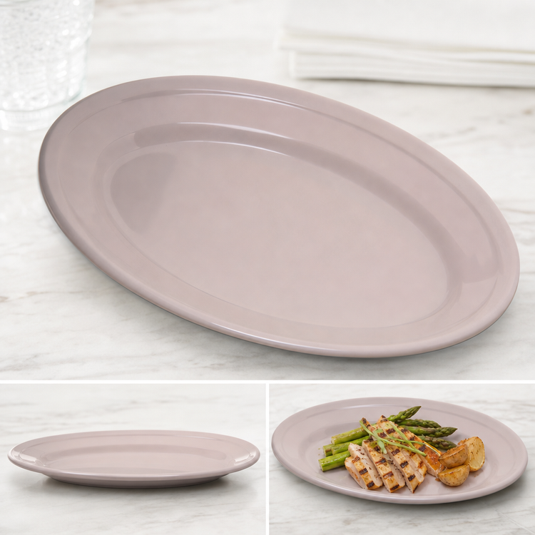 Product image #4 for Carlisle Dallas Ware® 9-1/4 x 6-1/4 Inch Oval Melamine Standard Platter