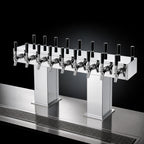 Thumbnail image #3 for Perlick Corporation 4006-10BX10BPC 20-Faucet Glycol-Cooled Back-to-Back Draft Beer Tower, Countertop, Polished Chrome