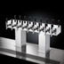 Thumbnail image #3 for Perlick Back-to-Back Bridge Tee Glycol-Cooled Draft Beer Tower, 20 Faucets, Countertop, Polished Chrome