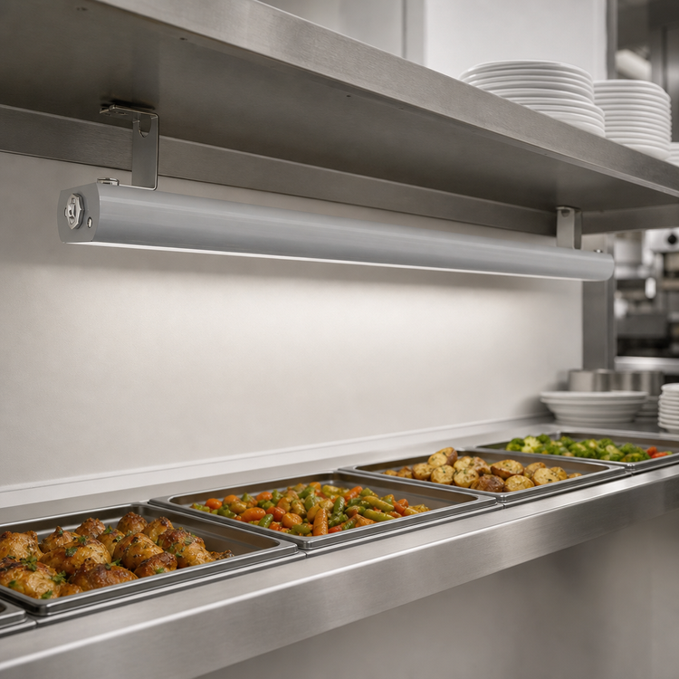 Product image #3 for Vollrath 36-Inch Low Profile Unlighted Strip Heat Lamp with Remote Infinite Switch