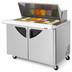 Thumbnail image #3 for Turbo Air Super Deluxe 48-Inch 2-Section Sandwich/Salad Mega Top Refrigerated Prep Table with 18-Pan Opening