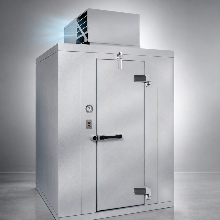 Product image #3 for Polar-Pak Indoor Walk-In Freezer with Floor and Top-Mounted Self-Contained Refrigeration, Nominal 6 ft. x 12 ft. x 7 ft. 6 in.