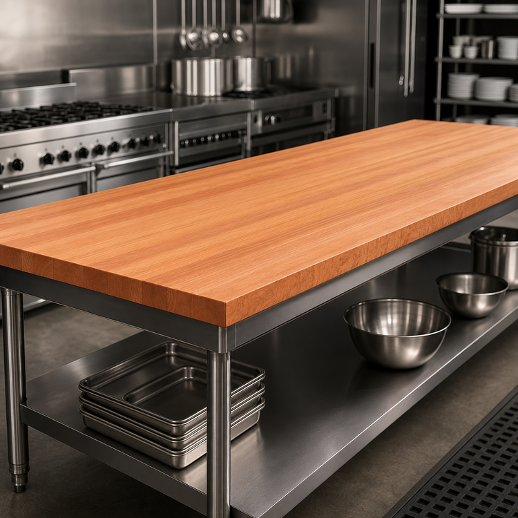 Product image #3 for Boos Block American Cherry Edge Grain Kitchen Countertop, 120 x 42 x 3 Inch, Varnique Finish
