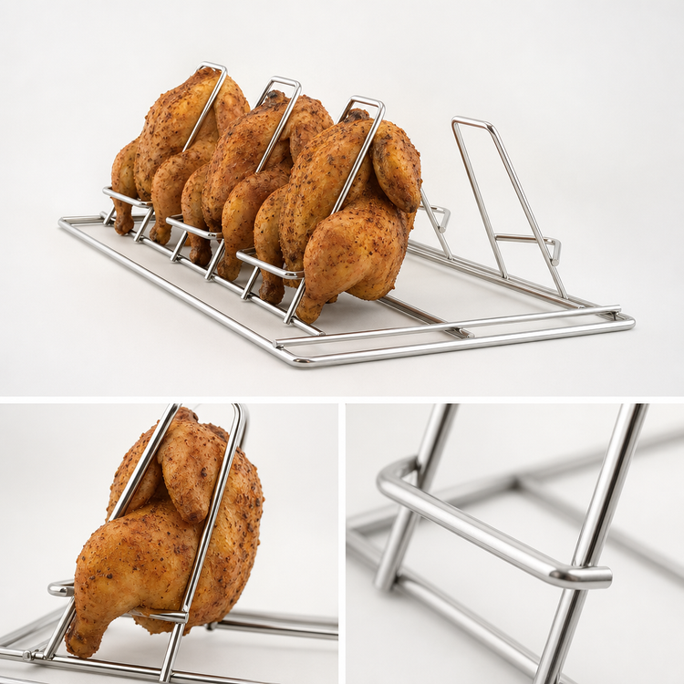 Product image #4 for Alto-Shaam Stainless Steel Self-Trussing Chicken Rack for TH/III Ovens
