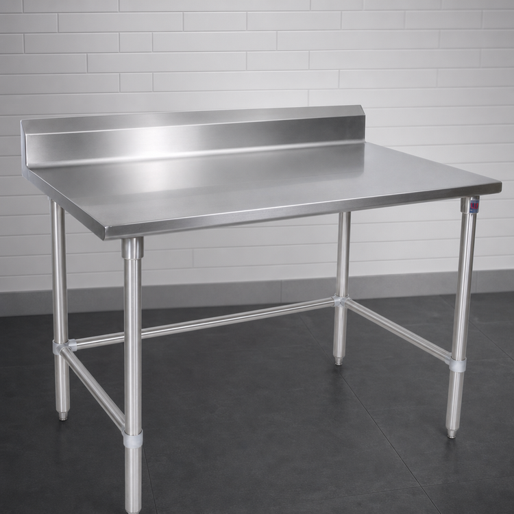Product image #3 for John Boos Stallion 84-Inch x 24-Inch Stainless Steel Work Table with 5-Inch Backsplash