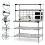 Thumbnail image #4 for Metro Metro2Go CRHSP-3048 48-Inch Stainless Steel Prep Workstation with Two Overhead Heated Shelves, Countertop, Adjustable Thermostat