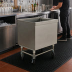 Thumbnail image #3 for Advance Tabco Underbar Basics™ SCI-MIC-24 Portable Insulated Stainless Steel Ice Caddy, 24 in Wide, 100 lb Capacity, No Cover