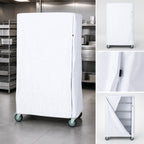 Thumbnail image #3 for Quantum CC186063WNZ Wire Cart Cover, 400 Denier White Nylon, Zipper Flap, 18" D x 60" W x 63" H