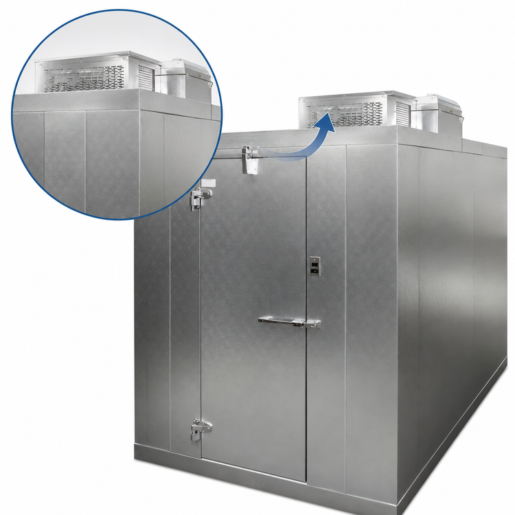 Product image #3 for Norlake Kold Locker Indoor +35°F Walk-In Cooler, 10' x 10' x 7'7" H, with Floor, R290 Self-Contained Capsule Pak