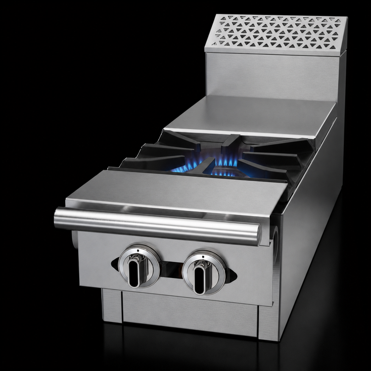 Product image #3 for Garland Cuisine Series 12-Inch Modular Gas French Top Add-A-Unit with Open Burner and Hot Top