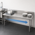 Thumbnail image #3 for Eagle Group Straight Clean Dish Table with 8-Inch Backsplash, Left-to-Right Operation, 120 x 30 Inches, 16/430 Stainless Steel Top