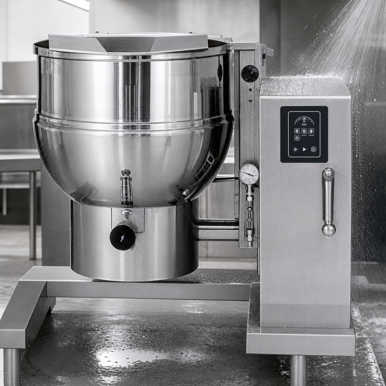 Product image #3 for Groen Electric 40-Gallon Tilting Steam Kettle with 2/3 Jacket and Digital Controls