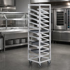 Thumbnail image #3 for Channel Manufacturing T446A Aluminum Cafeteria Tray Rack, End Load, 30-Tray Capacity, for 15 x 20 Trays