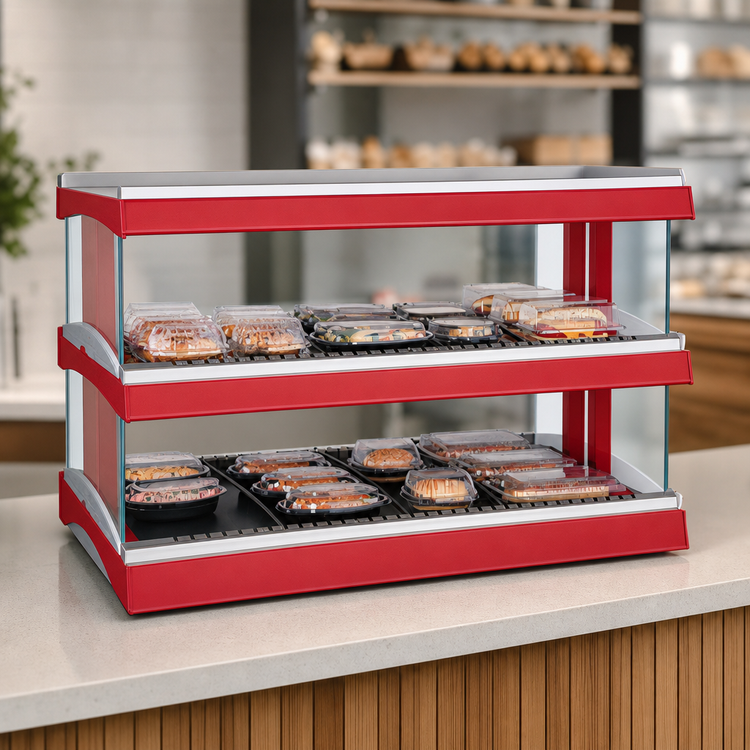 Product image #3 for Hatco Glo-Ray® Designer Horizontal Countertop Display Warmer with Dual Heated Glass Shelves