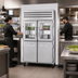 Thumbnail image #3 for True SPEC SERIES 2-Section Pass-Thru Refrigerator with Glass & Stainless Steel Half Doors