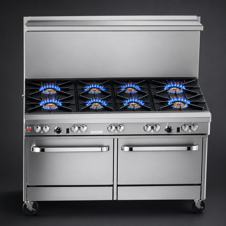 Product image #3 for Southbend Ultimate 60-Inch Gas Restaurant Range with 9 Open Burners, Convection Oven, and Cabinet Base