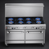 Thumbnail image #3 for Southbend Ultimate 60-Inch Gas Restaurant Range with 9 Open Burners, Convection Oven, and Cabinet Base