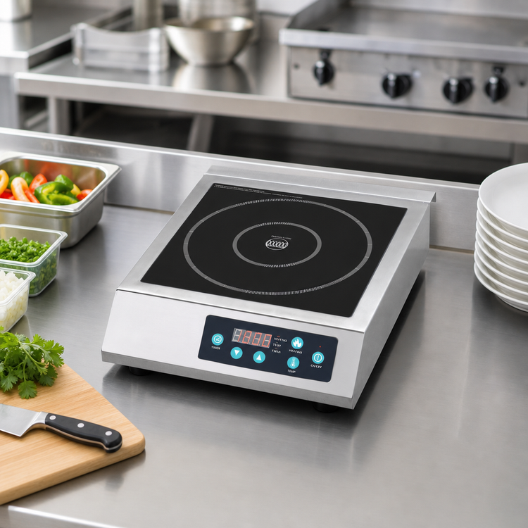 Product image #3 for Eurodib Commercial Countertop Single Burner Induction Cooktop, 1.8 kW, 120V