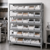 Thumbnail image #3 for Quantum Heavy-Duty Stationary Wire Shelving Unit with 7 Shelves and 30 Clear Bins, 36 x 18 x 39 Inches