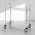 Thumbnail image #3 for Metro Super Erecta MW605 Standard Duty Chrome Plated Utility Bus Cart with 2 Wire Shelves