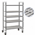 Thumbnail image #3 for Cambro Camshelving Elements XTRA 5-Tier Vented Mobile Starter Shelving Unit, 24 in. D x 54 in. L x 70-1/4 in. H, Speckled Gray
