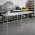 Thumbnail image #3 for Sapphire 120-Inch x 30-Inch 18-Gauge 430 Stainless Steel Flat Top Work Table with Open Galvanized Base