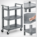 Thumbnail image #3 for Vollrath 3-Shelf Open Utility Cart, Gray, 200 lb Capacity