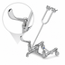 Thumbnail image #3 for T&S Brass B-0655-04 Service Sink Faucet with Vacuum Breaker, Adjustable Arms, Integral Stops, and Top Brace