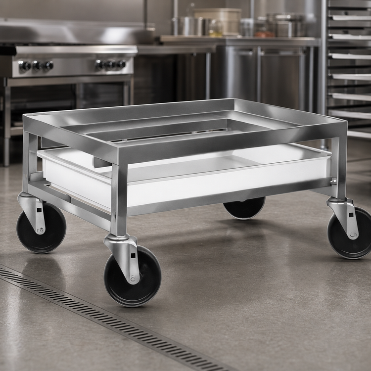 Product image #4 for Channel Aluminum Poultry Crate Dolly with Drip Pan