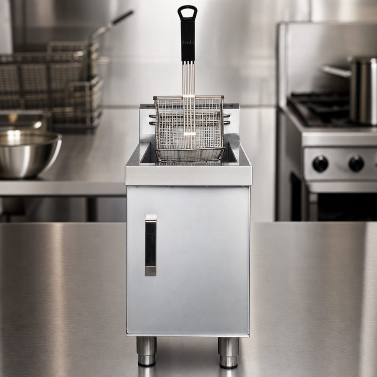 Product image #3 for Eurodib TCF15L Countertop Single Well Propane Gas Fryer, 15 lb Capacity