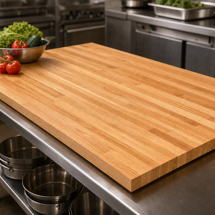 Product image #3 for John Boos Appalachian Red Oak Blended Rail Edge Grain Island Countertop, 72 x 36 x 1-1/2 Inches, Varnique Finish