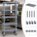 Thumbnail image #3 for Millenia Mobile 5-Shelf Polymer Shelving Starter Unit, 30 x 18 x 62 Inches, Gray