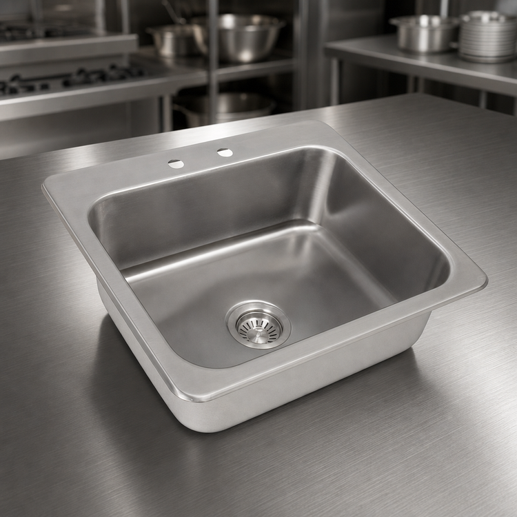 Product image #3 for John Boos Pro-Bowl Drop-In Single-Compartment Stainless Steel Sink with 20 x 16 x 8 Inch Bowl