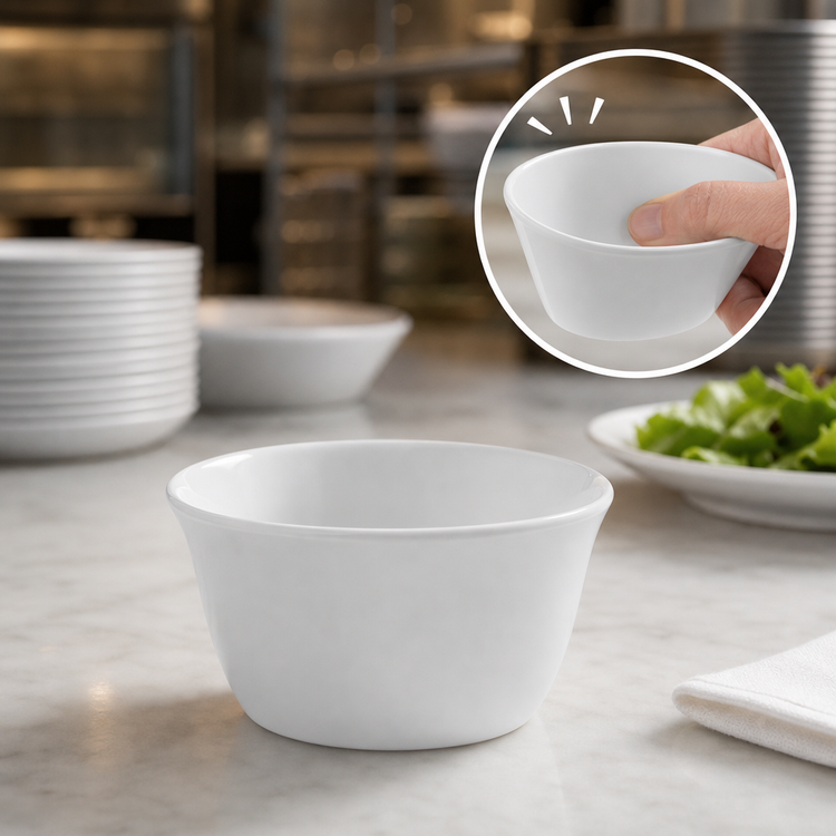 Product image #4 for American Metalcraft Jane White 7 oz. Round Melamine Bouillon Cup
