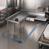 Thumbnail image #3 for Eagle Spec-Master Left-Hand Island Soiled Dishtable, 60 In, 14/304 Stainless Steel