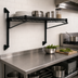 Thumbnail image #3 for Quantum Wall-Mount Cantilever Single Shelf Kit, 42 x 24 Inches, Black Epoxy Antimicrobial Finish
