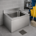 Thumbnail image #3 for Eagle Group Floor-Mounted 304 Stainless Steel Mop Sink with 20 x 16 x 8 Inch Bowl