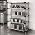 Thumbnail image #3 for Quantum Solid Stainless Steel Commercial Shelving Starter Kit, 42-Inch W x 21-Inch D x 54-Inch H, 4 Shelves, 600-800 lb Capacity