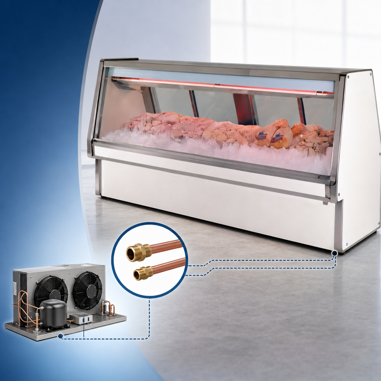 Product image #3 for Howard-McCray 34E Series Remote Stainless Steel Fish and Poultry Service Case, 124.5-Inch, LED Lighting