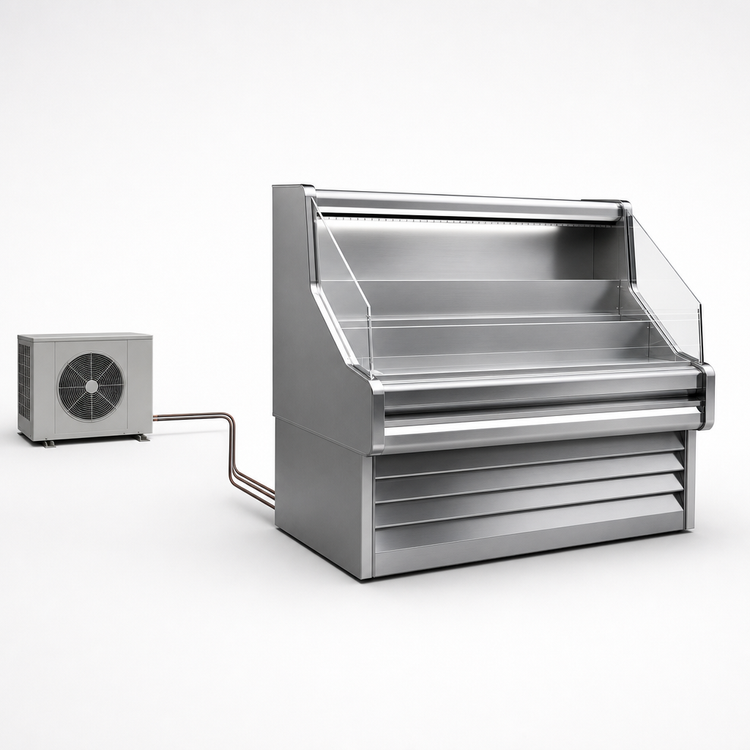 Product image #3 for Howard-McCray Ovation Series Remote Open-Air Merchandiser, 51-Inch Wide, 44-Inch High, Stainless Steel, LED Lighting